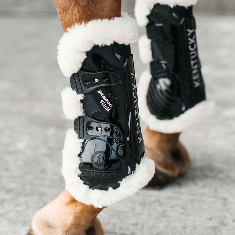 Tendon Boots Sheepskin Bamboo Shield Black