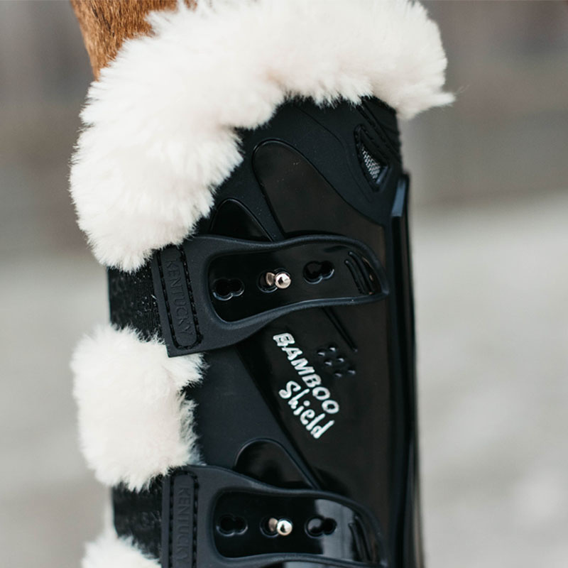 Tendon Boots Sheepskin Bamboo Shield Black