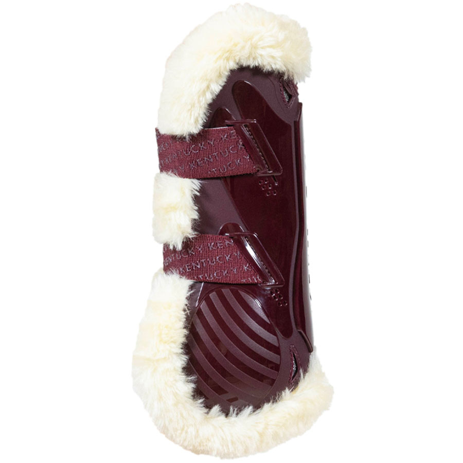 Tendon Boots Vegan Sheepskin Bamboo Elastic Bordeaux