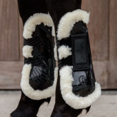 Tendon Boots Vegan Sheepskin Velcro Black Tendon Boots Vegan Sheepskin Velcro Black