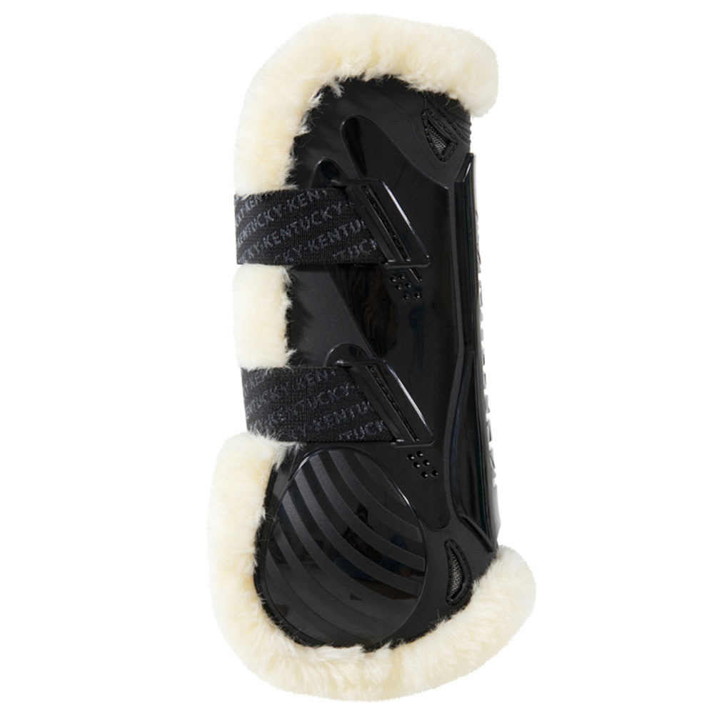 Tendon Boots Vegan Sheepskin Velcro Black