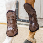 Tendon Boots Bamboo Shield Elastic Knee Protection Brown Tendon Boots Bamboo Shield Elastic Knee Protection Brown