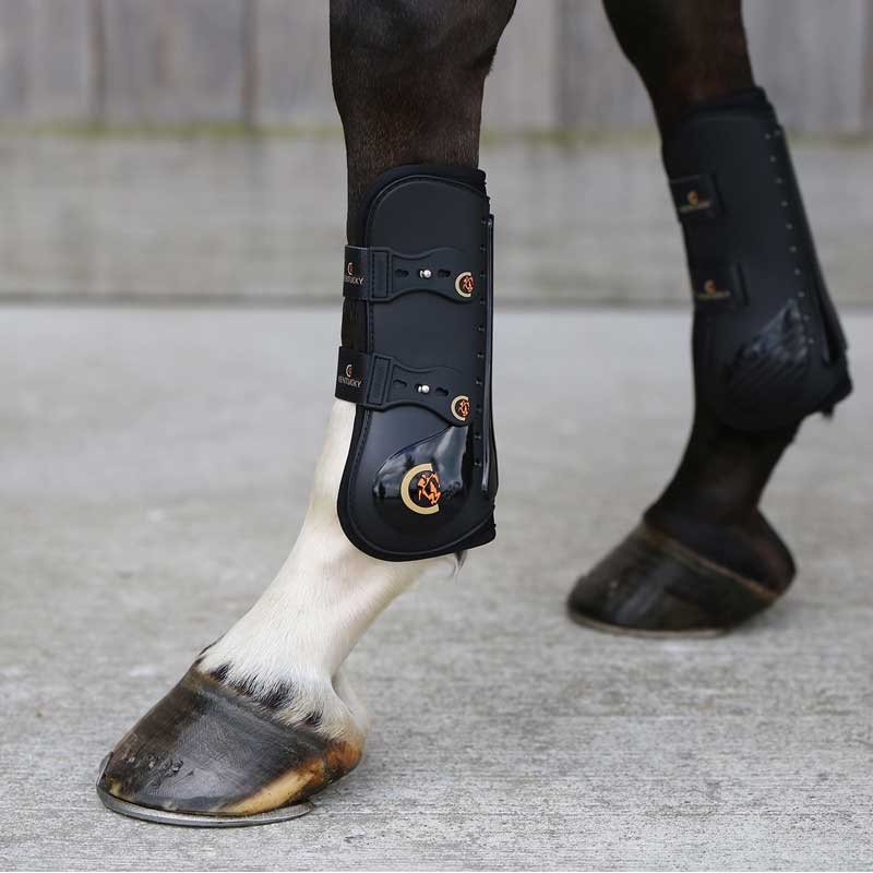 Tendon Boots Elastic Black