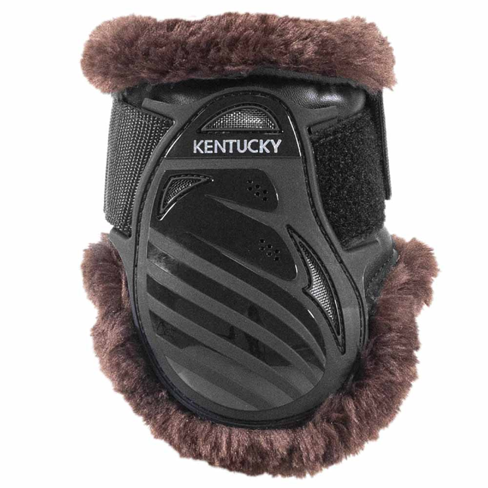 Fetlock Boots Young Vegan Sheepskin Black/Brown