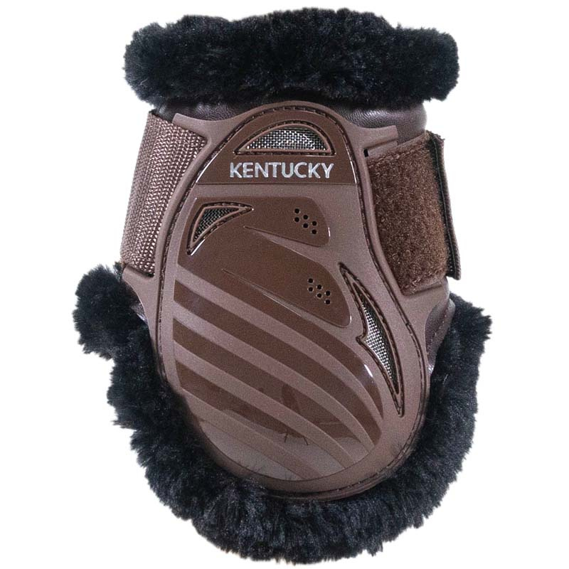 Fetlock Boots Young Vegan Sheepskin Brown/Black