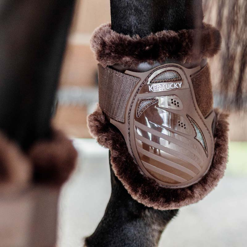 Fetlock Boots Young Vegan Sheepskin Brown/Brown