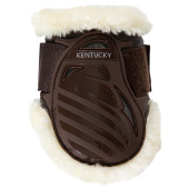 Young Horse Sheepskin Fetlock Boots Shield Brown Young Horse Sheepskin Fetlock Boots Shield Brown