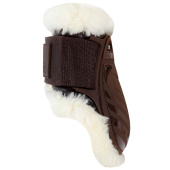 Young Horse Sheepskin Fetlock Boots Shield Brown Young Horse Sheepskin Fetlock Boots Shield Brown