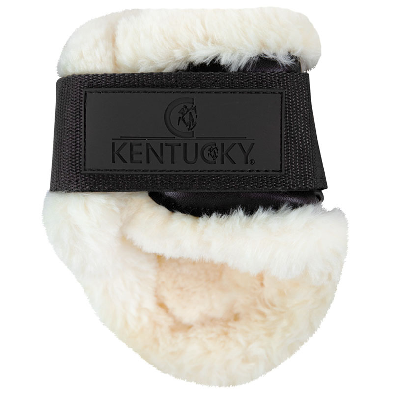 Young Horse Sheepskin Fetlock Boots Shield Black