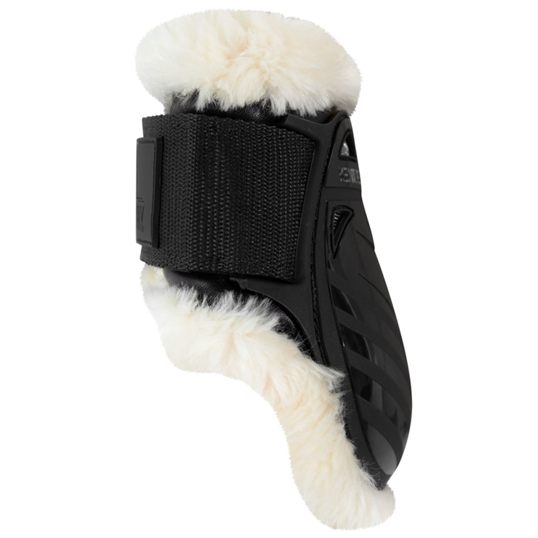 Young Horse Sheepskin Fetlock Boots Shield Black