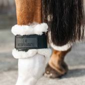 Young Horse Sheepskin Fetlock Boots Shield Black Young Horse Sheepskin Fetlock Boots Shield Black