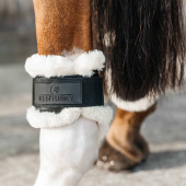 Young Horse Sheepskin Fetlock Boots Shield Black