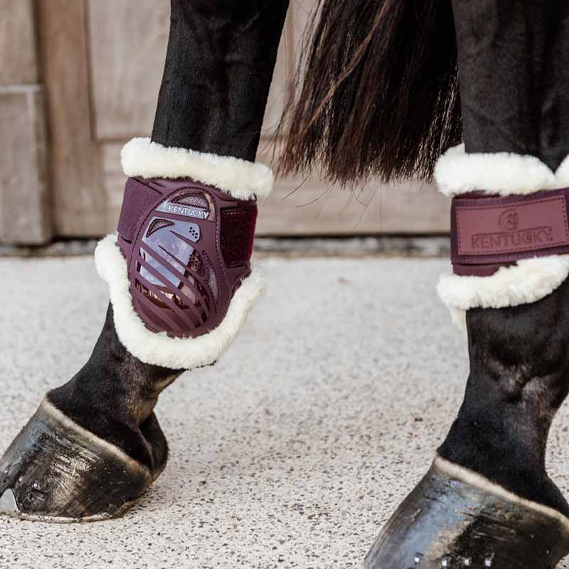 Fetlock Boots Young Vegan Sheepskin Bordeaux