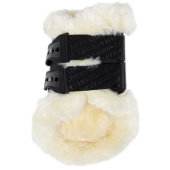 Fetlock Boots Elastic Vegan Sheepskin Black Fetlock Boots Elastic Vegan Sheepskin Black