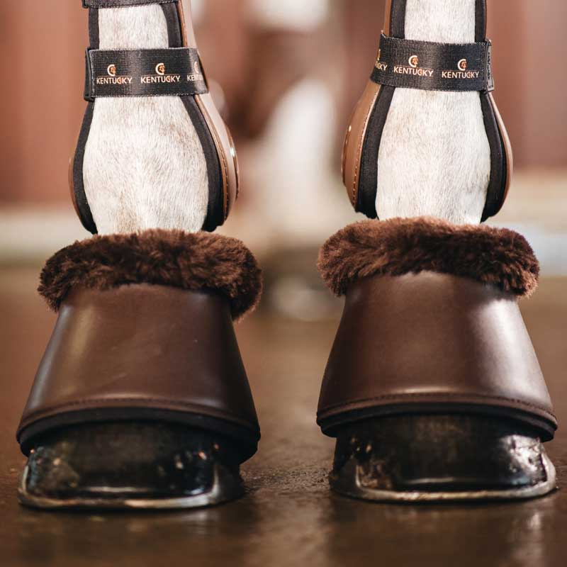 Bell Boots Synthetic Leather Sheepskin Brown