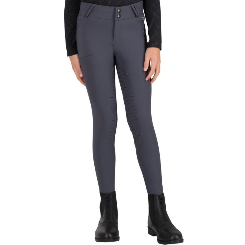 Riding Breeches Kids/Junior Livora Full Grip Grey