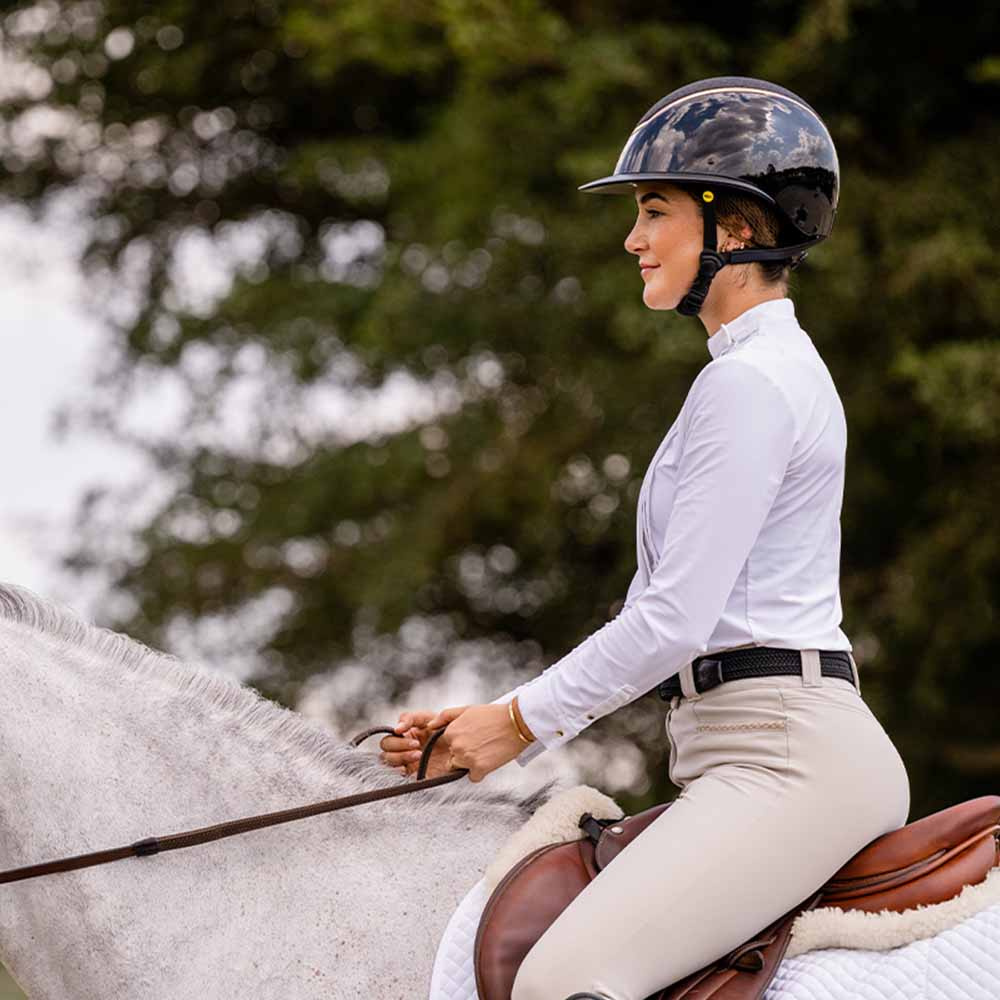 Riding Helmet MIPS Kylo Gloss Glitter Wide Peak Black/Rose Gold