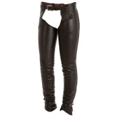 Long Leather Chaps Black