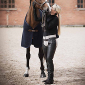 Long Leather Chaps Black