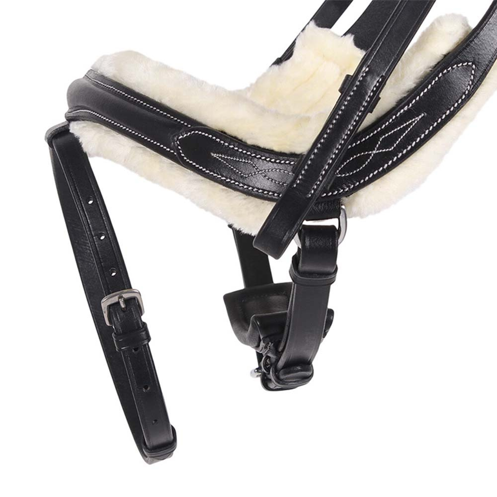Anatomic Bridle Ontario Faux Fur Black