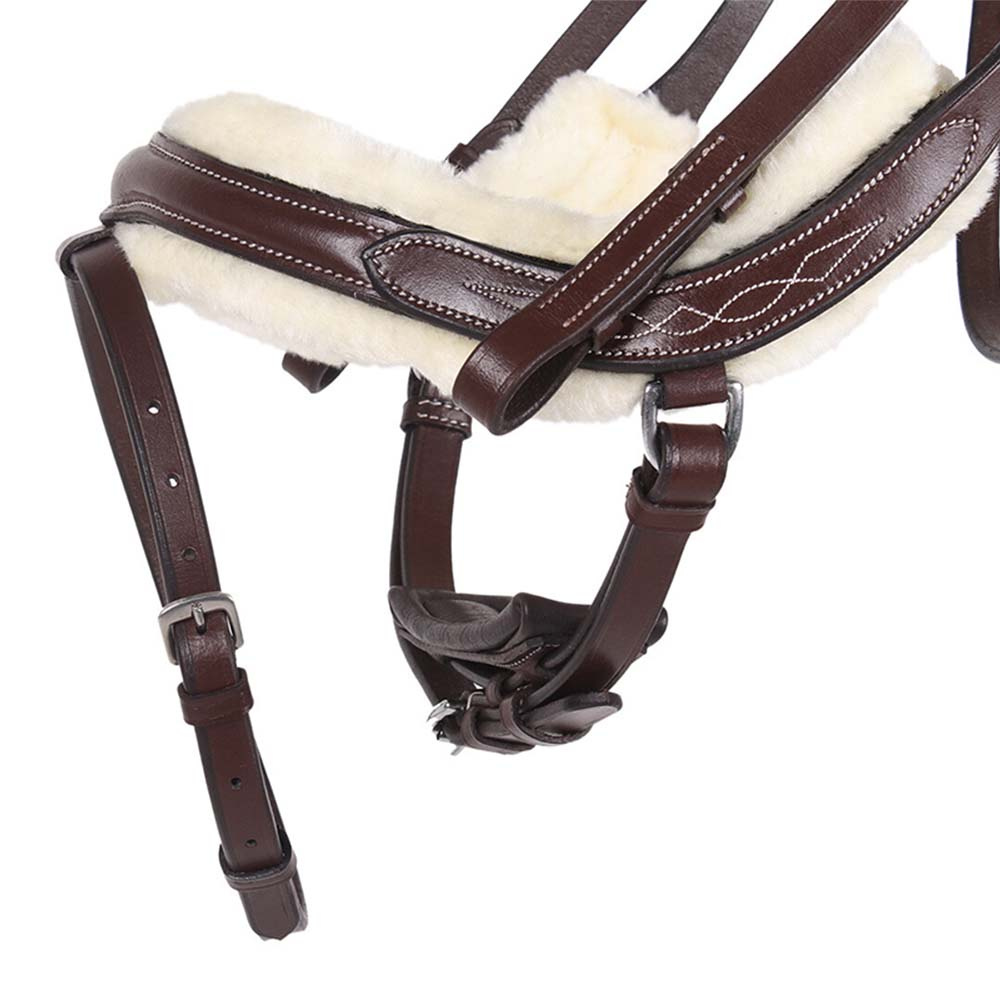 Anatomic Bridle Ontario Faux Fur Brown