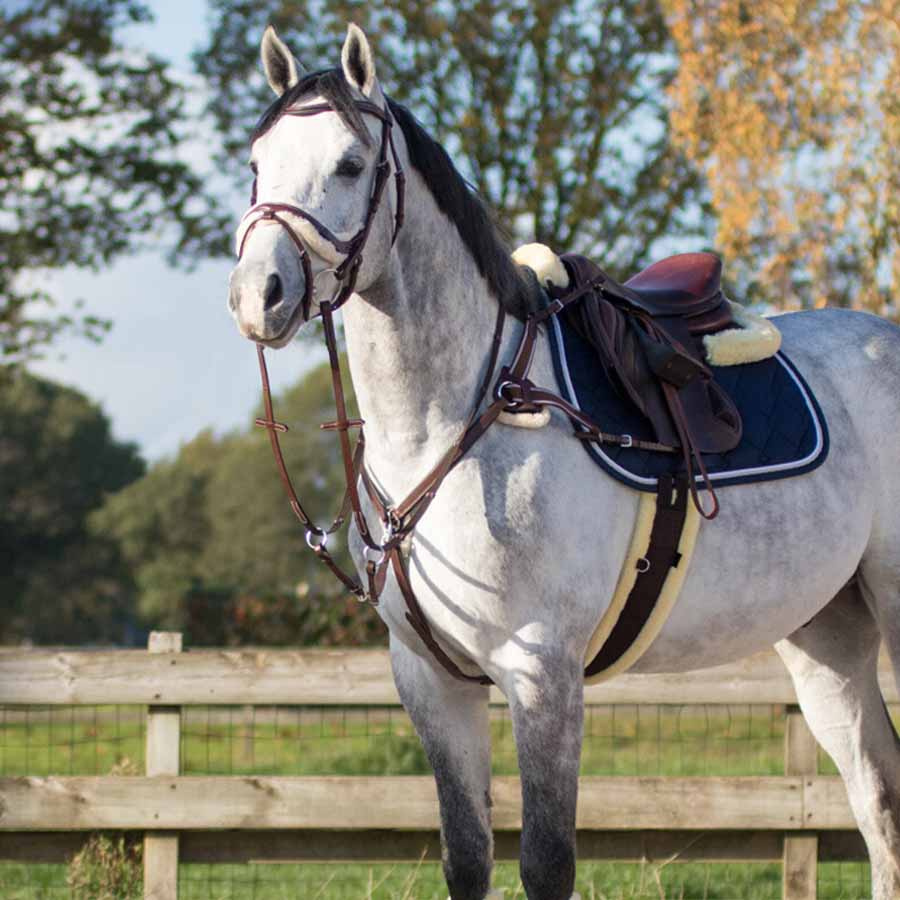 Anatomic Bridle Ontario Faux Fur Brown