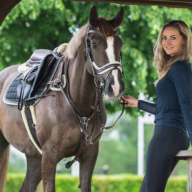 Anatomic Bridle Ontario Faux Fur Brown