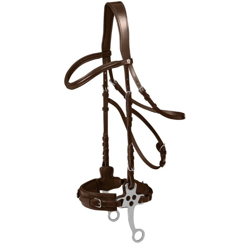 Hackamore Bridle X-Line Brown