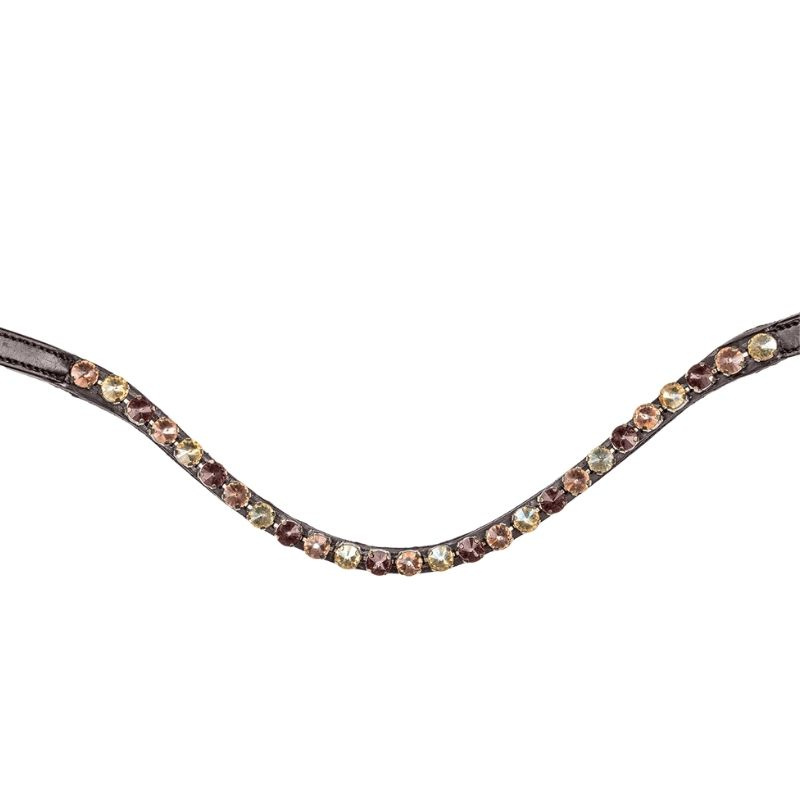 Dressage Bridle X-Line Goldheart Brown