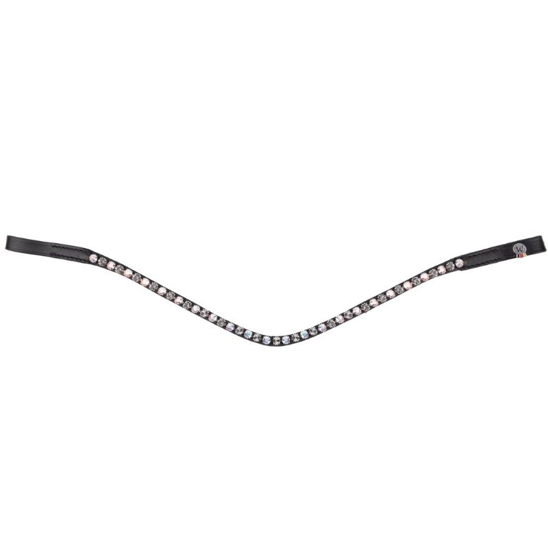 Browband Glam X-Line Black/Pearl/Grey