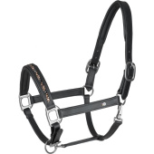 Leather Halter Crystal X-Line Black Leather Halter Crystal X-Line Black