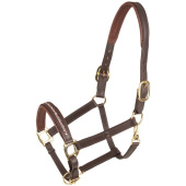 Leather Halter Crystal X-Line Brown/Pink Leather Halter Crystal X-Line Brown/Pink