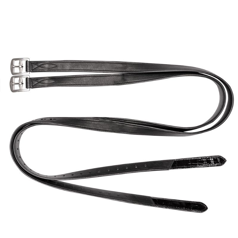 Stirrup Leathers Croco X-Line Black