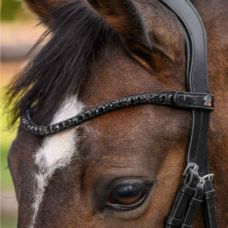 Browband Shine X-Line Black/Black