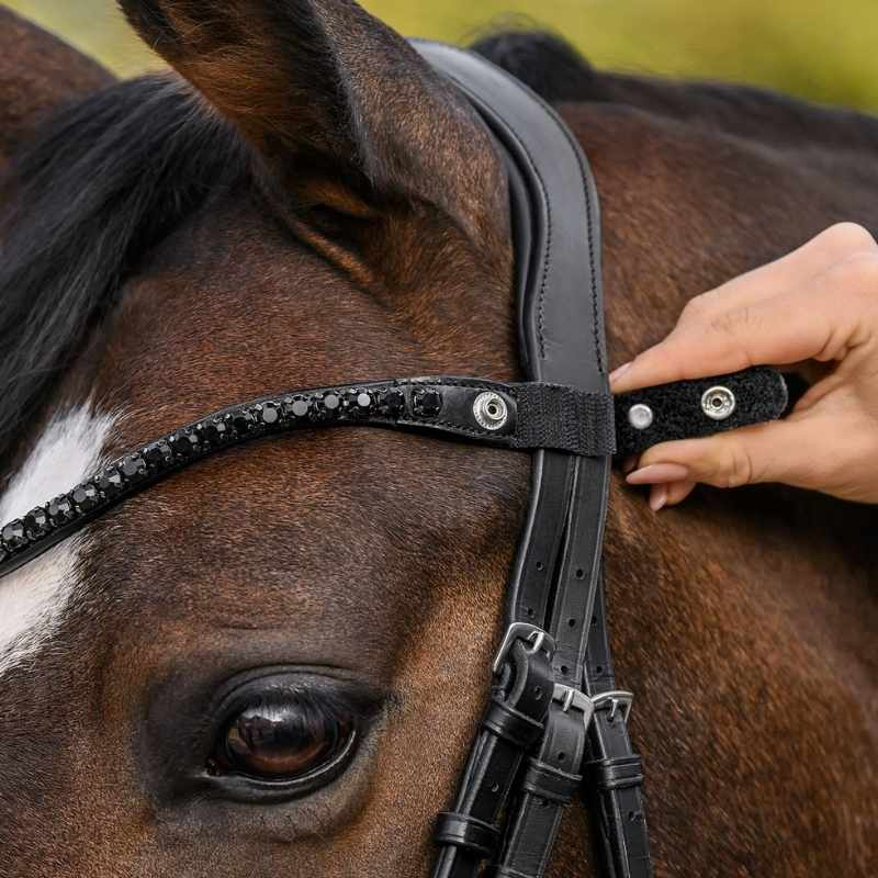 Browband Shine X-Line Black/Black