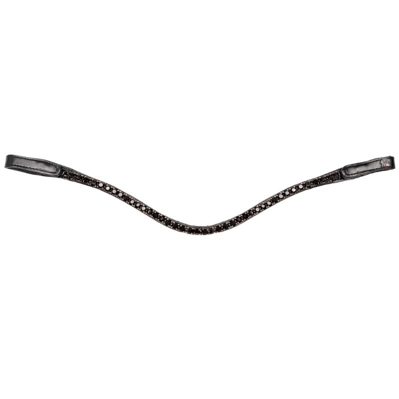 Browband Shine X-Line Black/Black