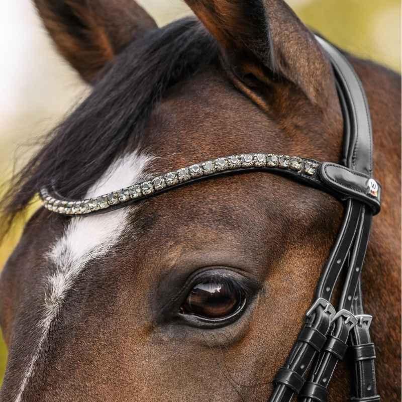 Browband Shine X-Line Black/Silver 
