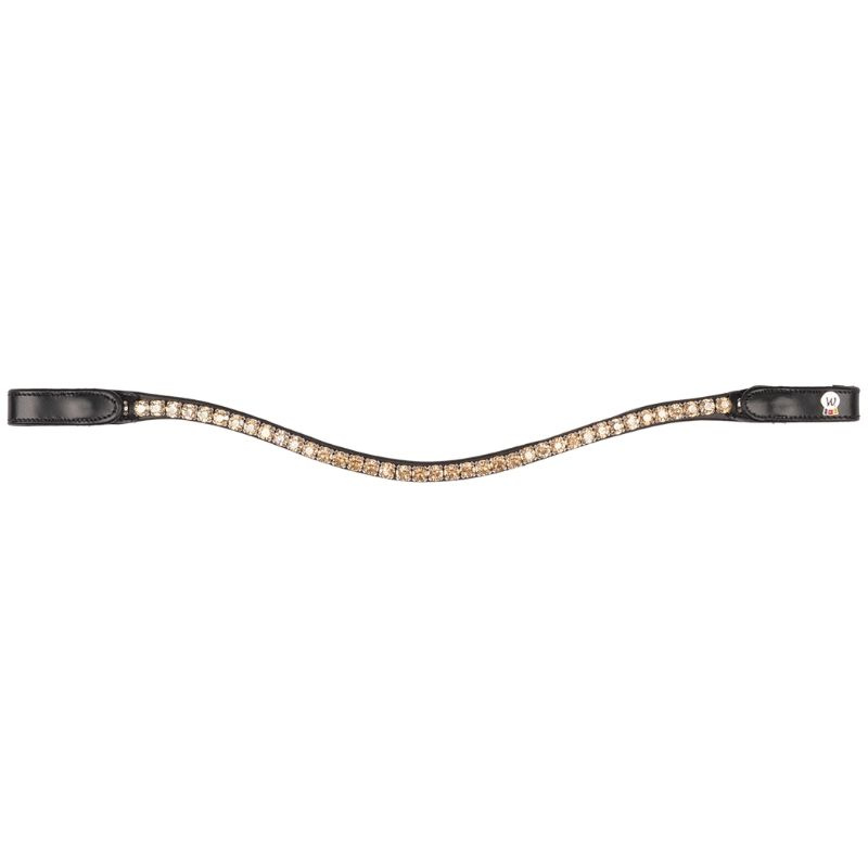 Browband Shine X-Line Black/Toffee