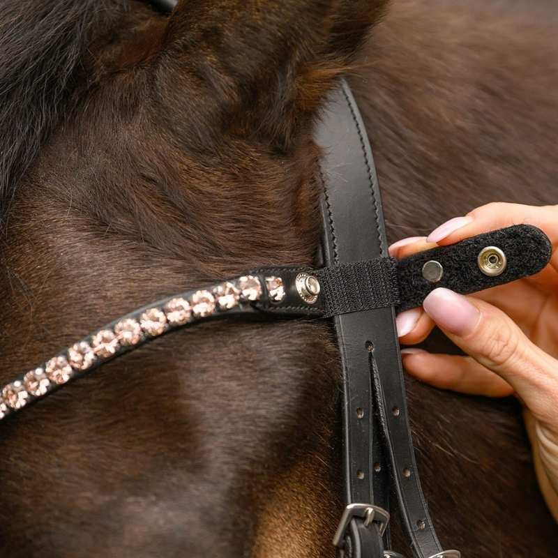 Browband Shine X-Line Black/Pink