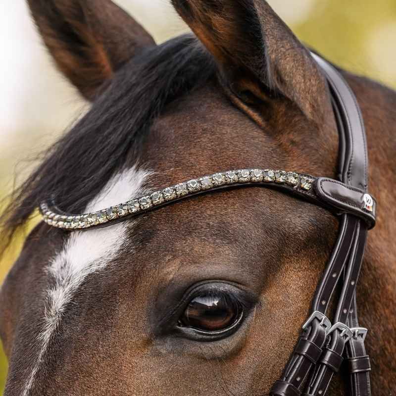 Browband Shine X-Line Brown/Silver
