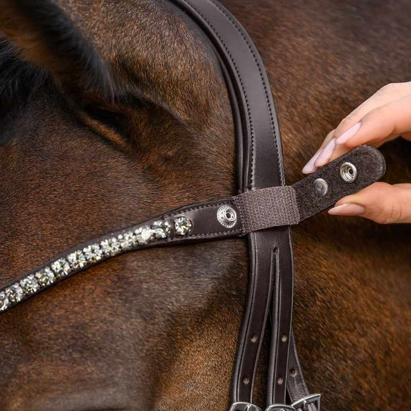 Browband Shine X-Line Brown/Silver