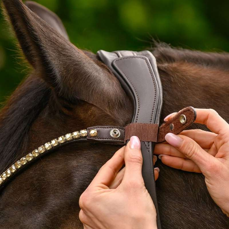 Browband Shine X-Line Brown/Toffee