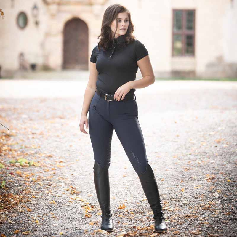 Riding Breeches Candy Super-X Mira High Knee Grip Navy Blue