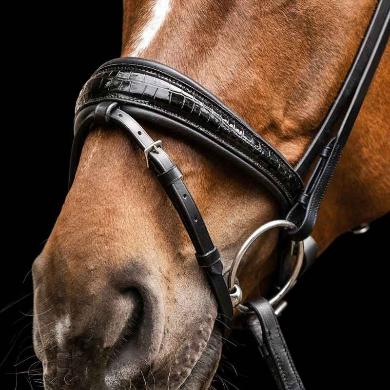 Dressage Bridle Magic Croco S-Line Black