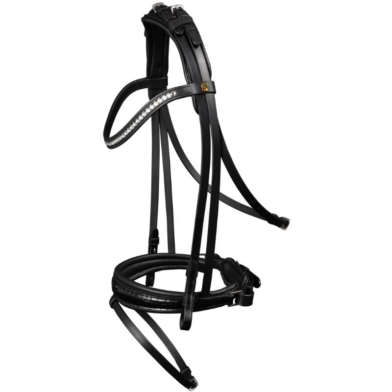 Dressage Bridle Magic Croco S-Line Black