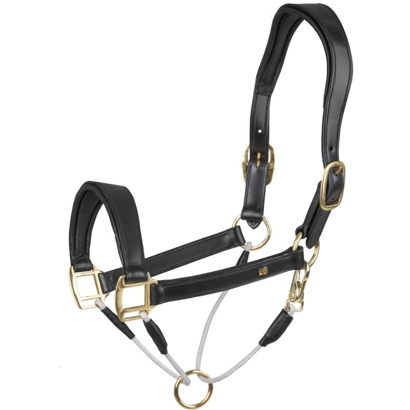 Leather Halter Rope Royal S-Line Black