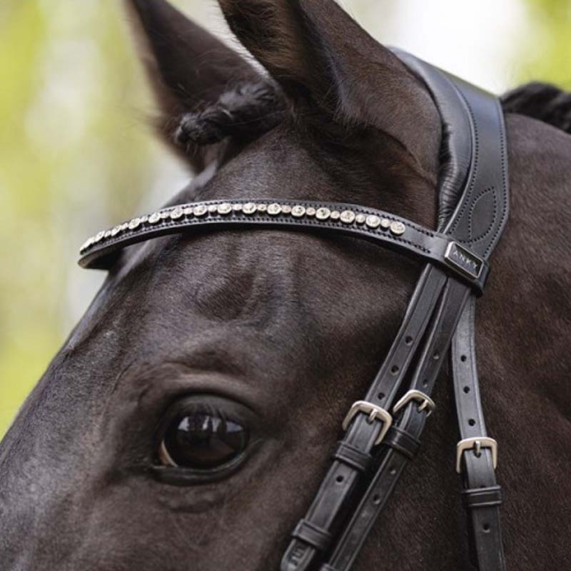Anatomic Dressage Bridle Comfort Fit Double with Reins Black