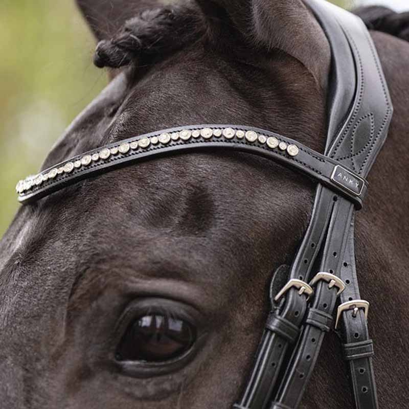 Anatomic Dressage Bridle Comfort Fit Pullback with Reins Black