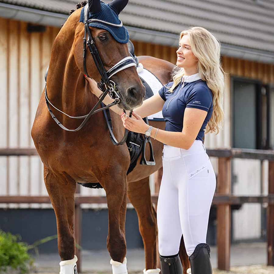 Riding Tights Tregging Exposure Silicone White