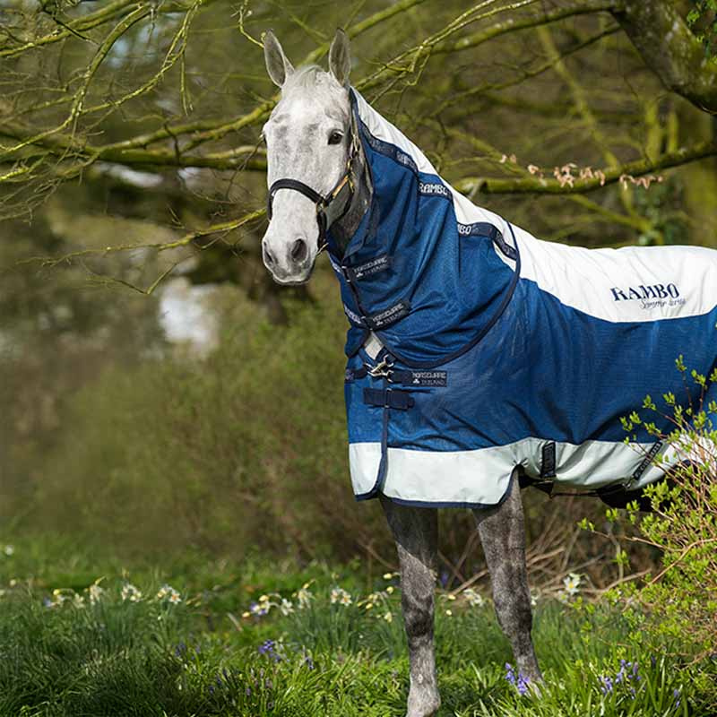 Rain & Fly Rug Rambo Summer Series V-Front Navy/Grey